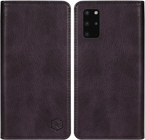 Miniatura 14 de Funda tipo cartera para Samsung Galaxy S20 Plus con bloqueo RFID, soporte de ranura para tarjetas, funda protectora de cuero con tapa magnética