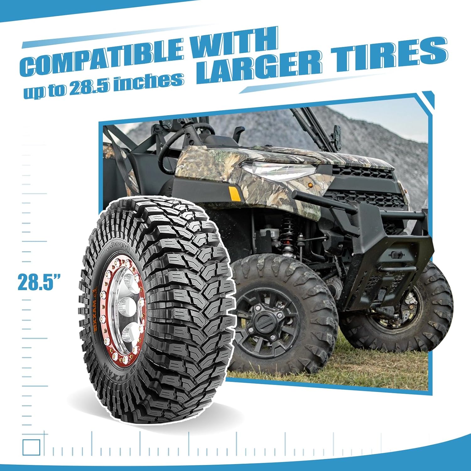 UTV Ranger lift kit 3 inch, 3" Front & Rear Bracket Lift Kit for Polaris Ranger Fullsize 570/Fullsize 570 XP/XP 900/XP 900 CREW/XP 1000/XP 1000 CREW/1000 Diesel/1000 Diesel CREW 2013-2021