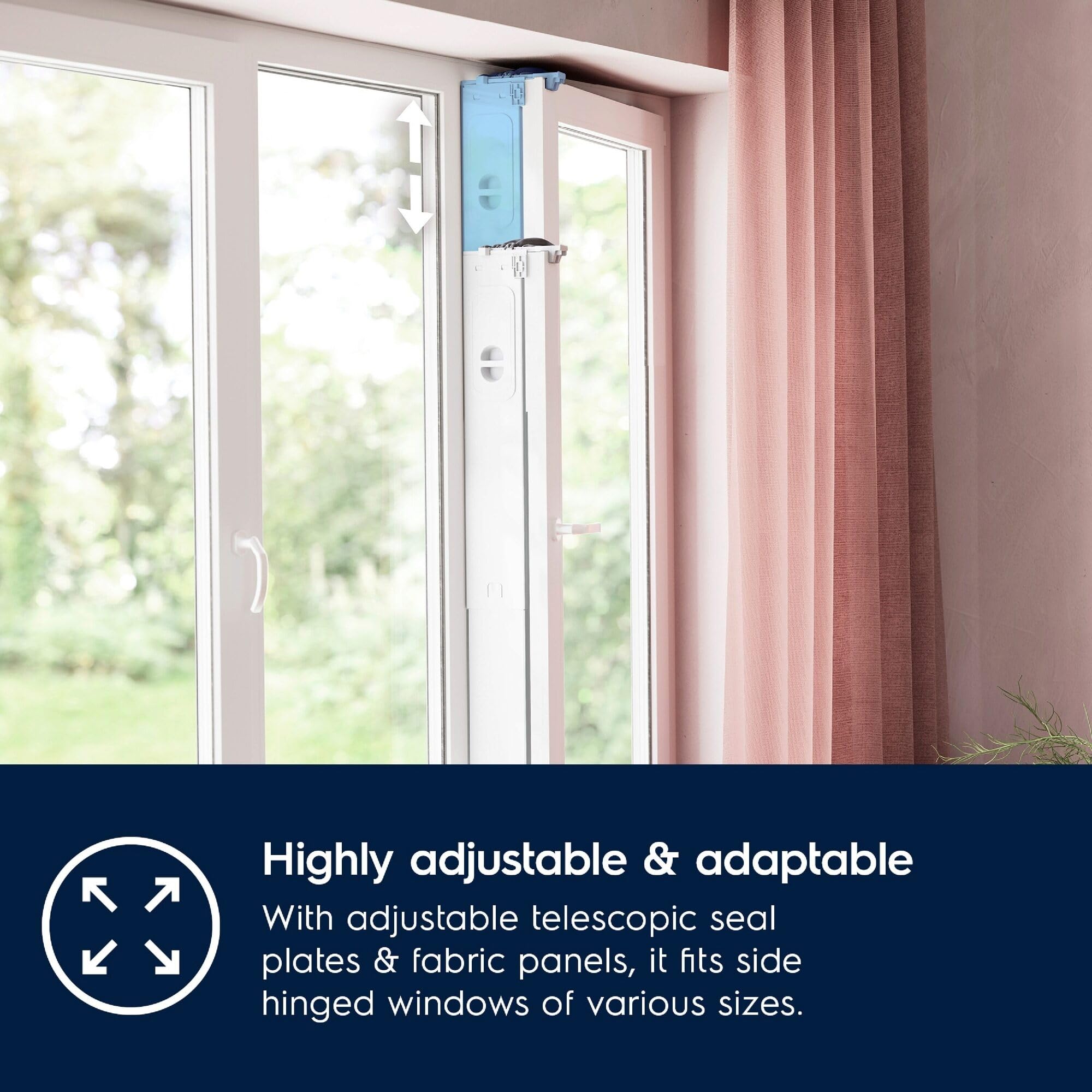 Electrolux EWKIT5 – Kit Finestra per Condizionatori Portatili, Finestre a Scorrimento Laterale, Compatibile con Tubo Diametro 15 cm, Installazione Senza Utensili, Isolamento Ottimizzato