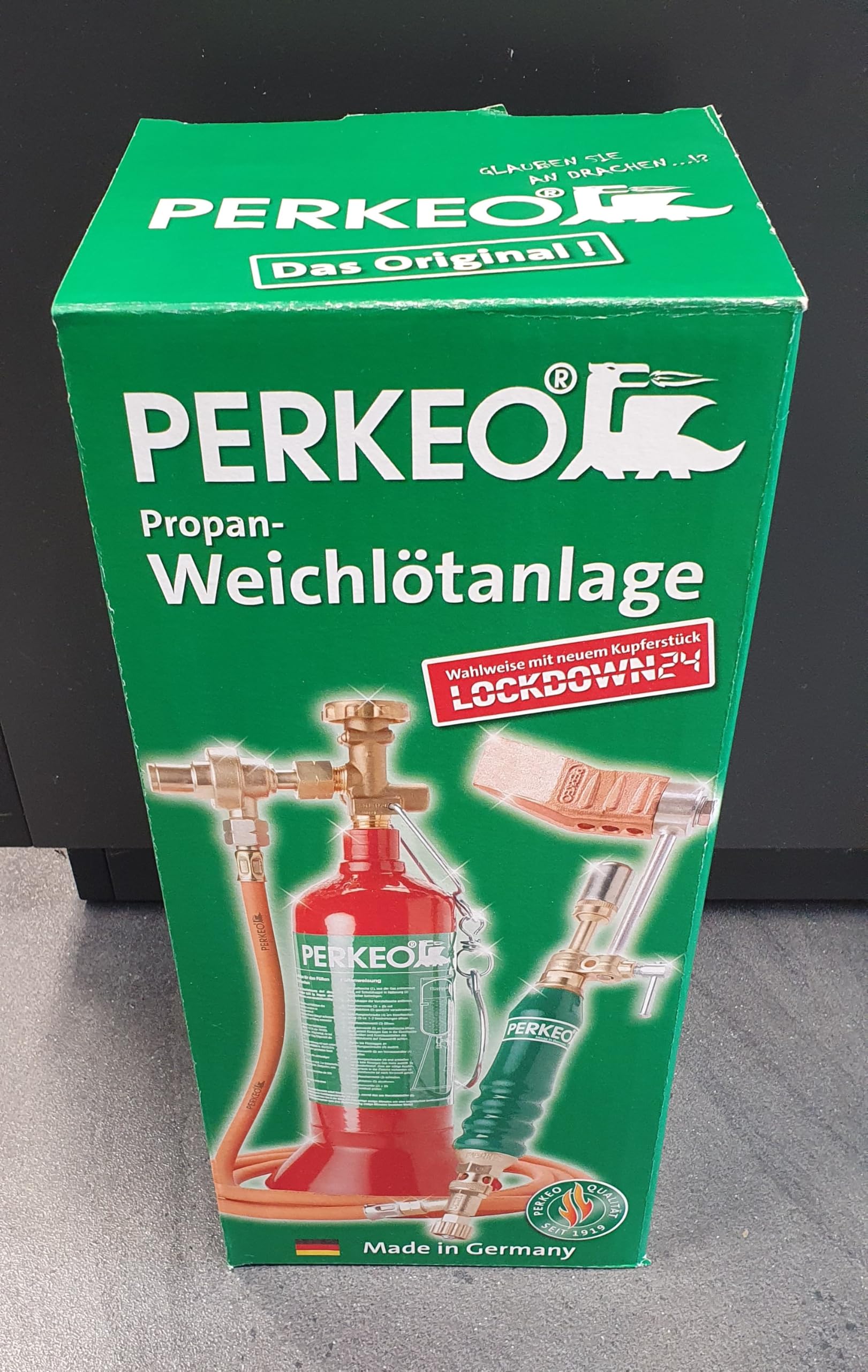 Propan Weichlötanlage, 2,5 m Schlauch, Anschluss M10 x 1LH