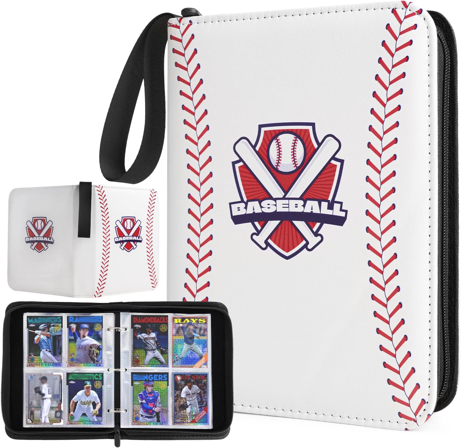 Baseball Card Binder with Sleeves, Card Binders for