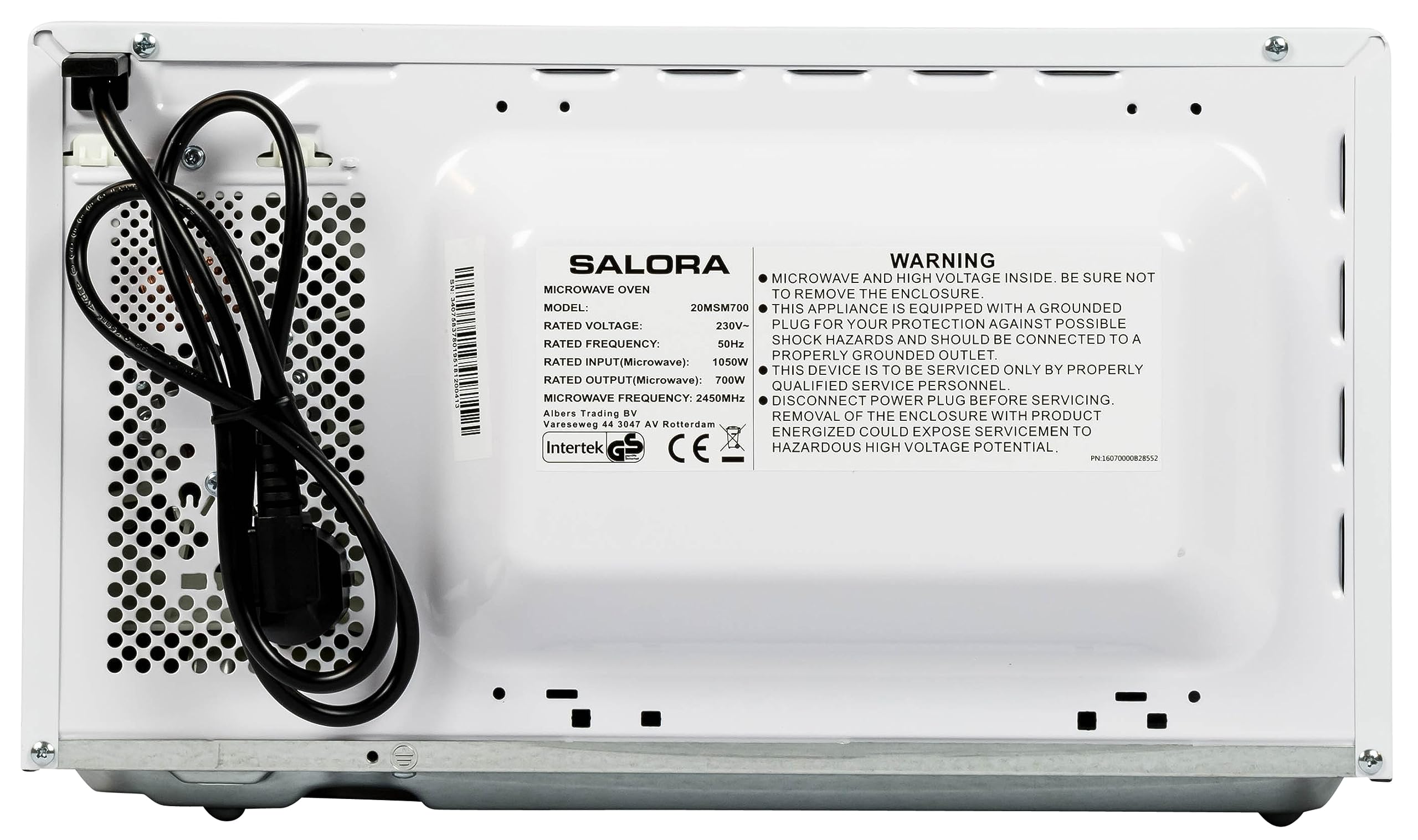 SALORA 20MSM700 Forno Microonde Offerta 20 Litri, 700W - Bianco | Cottura, Riscaldamento e Scongelamento Rapido | Micronde Timer 35 Min, Funzione Peso/Tempo | Per Uso Quotidiano in Casa/Camper