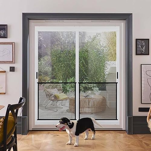 Miniatura 5 de Guardian - Rejilla de acero para mascotas (negro, 36 pulgadas), protector de puerta para perros, mascotas, gatos, protector de arañazos, protector