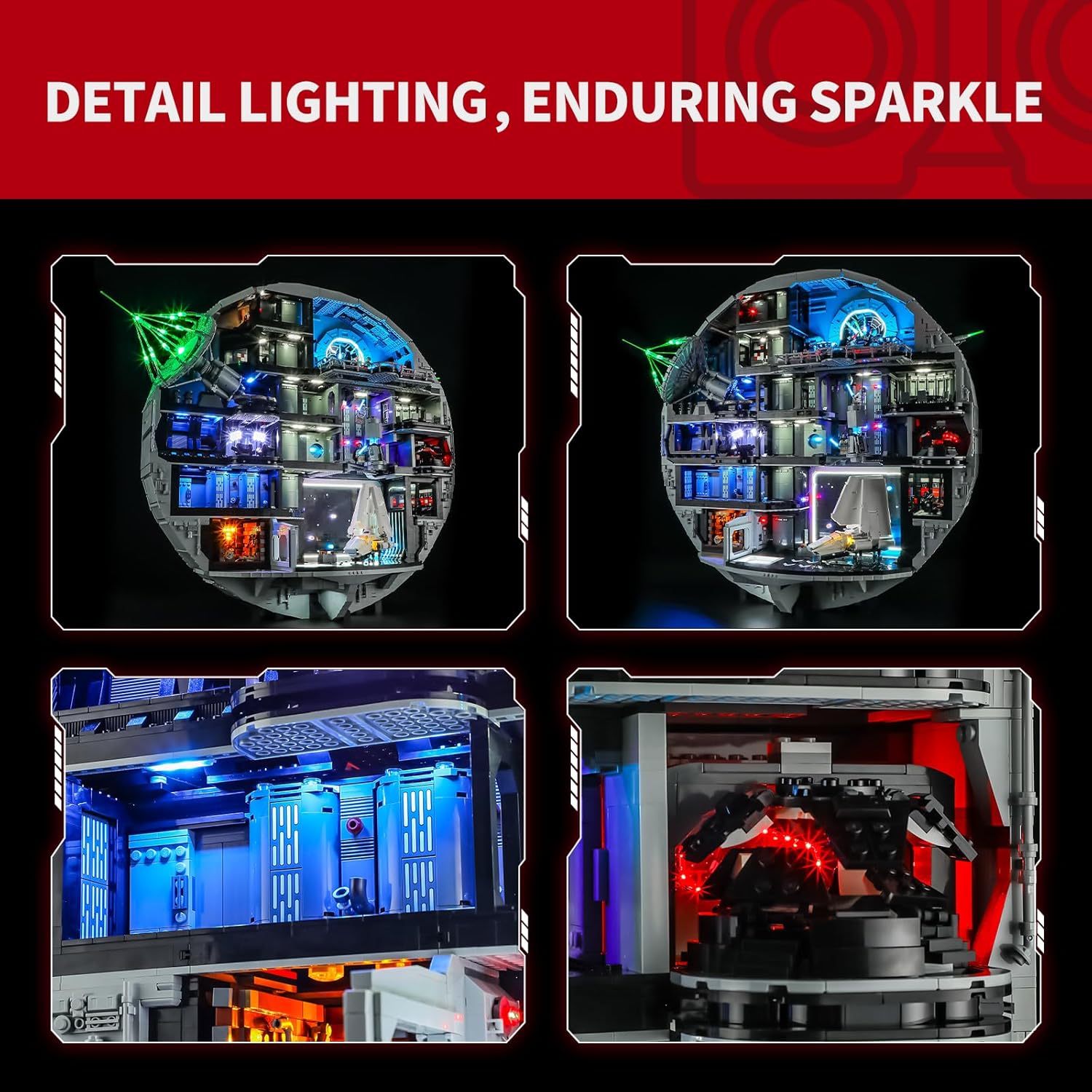 BRIKSMAX 2.0 Light Kit Compatible with Lego Star Wars Death Star 75419 Building Sets- LED Lighting Kits (Accessories Only), Cable-Hiding Tech for Display, Gifts & Collectors - Image 3