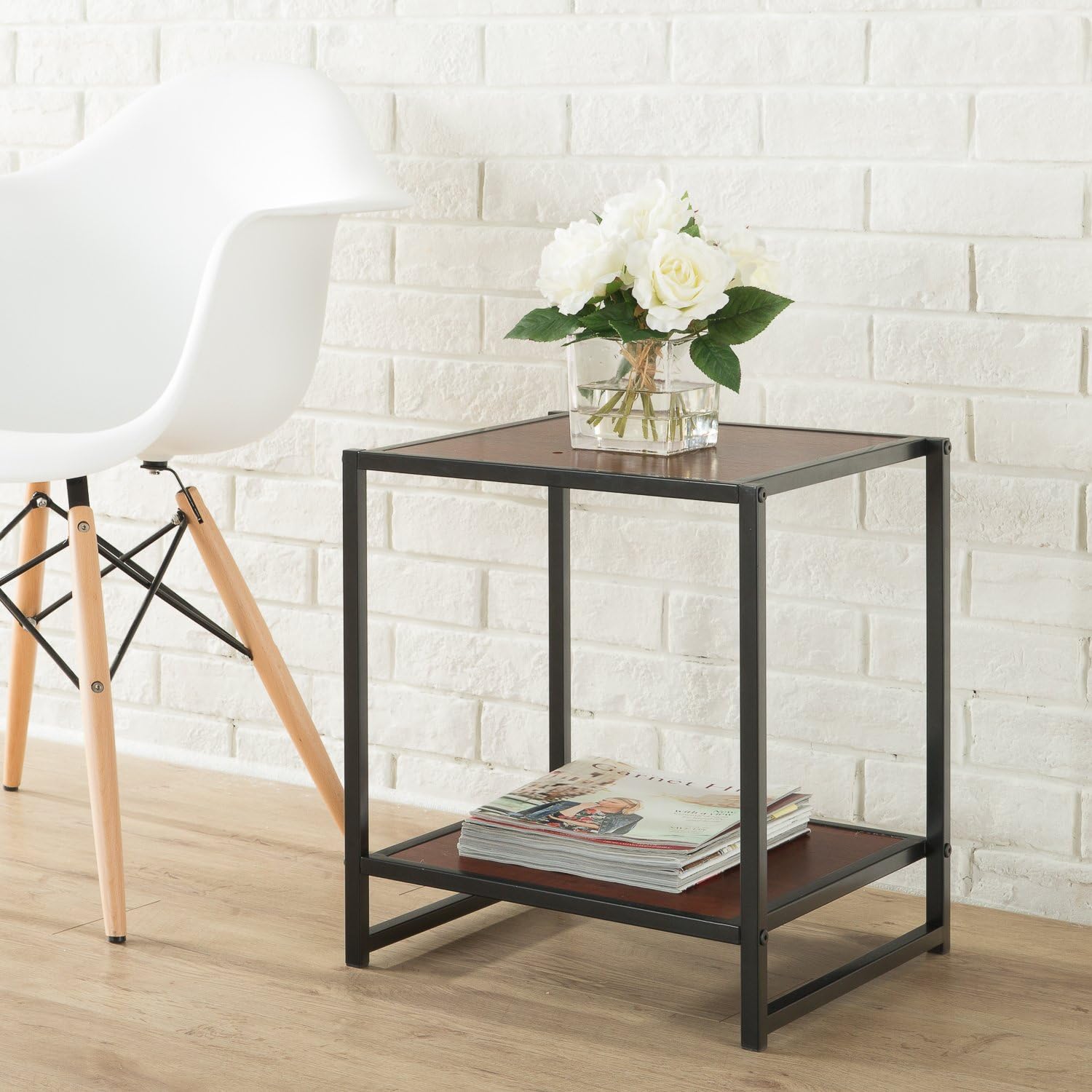 Zinus Priyanka Modern Studio Collection 15 Inch Square Side Table / End Table / Coffee Table