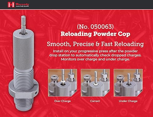 Miniatura 2 de Hornady Powder Cop – Instale en su prensa progresiva, comprueba automáticamente las cargas caídas – Funciona con todos los tipos de polvo y