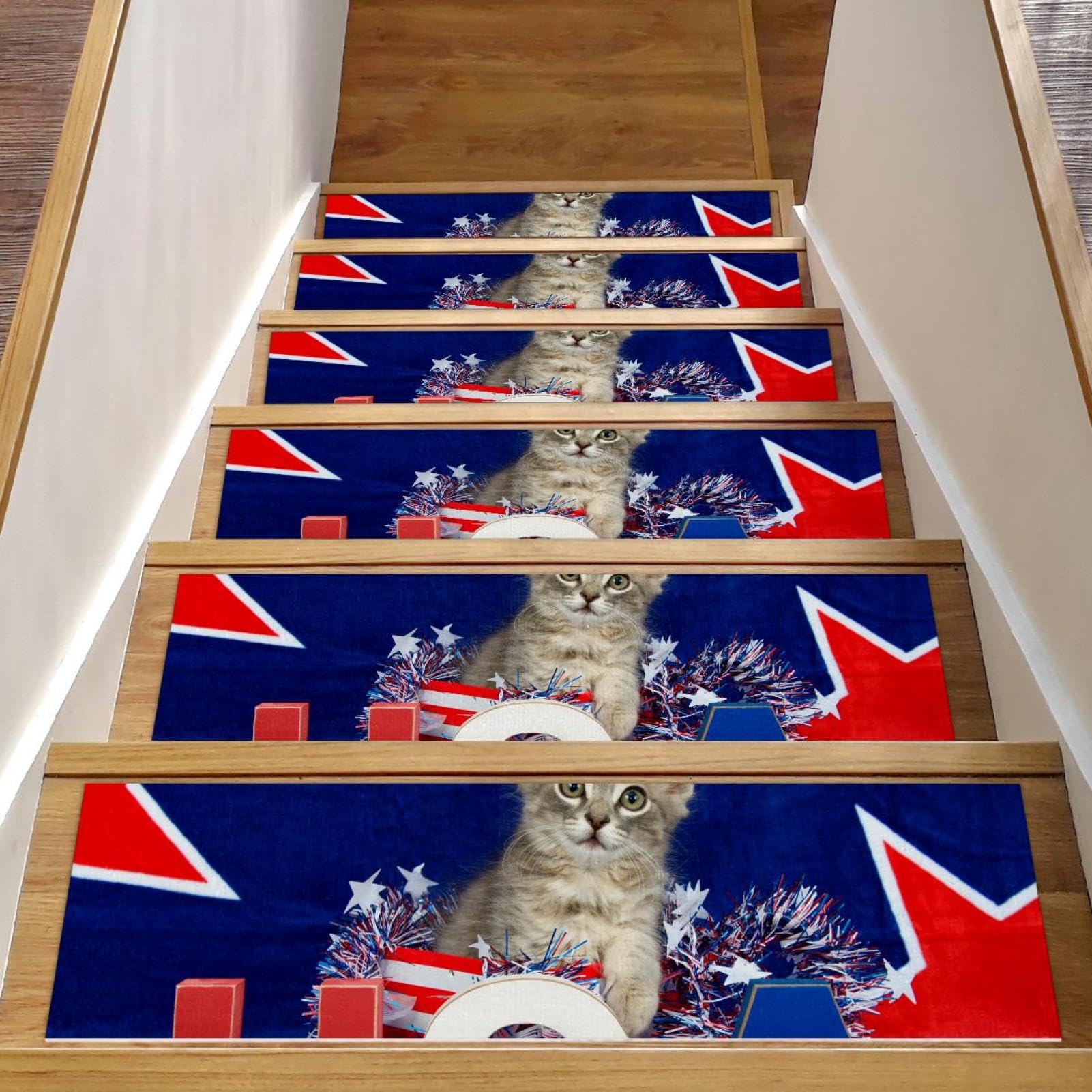 Tapis d'escalier antidérapants pour chiens et seniors, protection escalier bois 15pcs