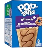Girl Scout Toaster Pastries, Breakfast Foods, Kids Snacks, Frosted Coconut Caramel, 13.5oz Box (8 Pop-Tarts)