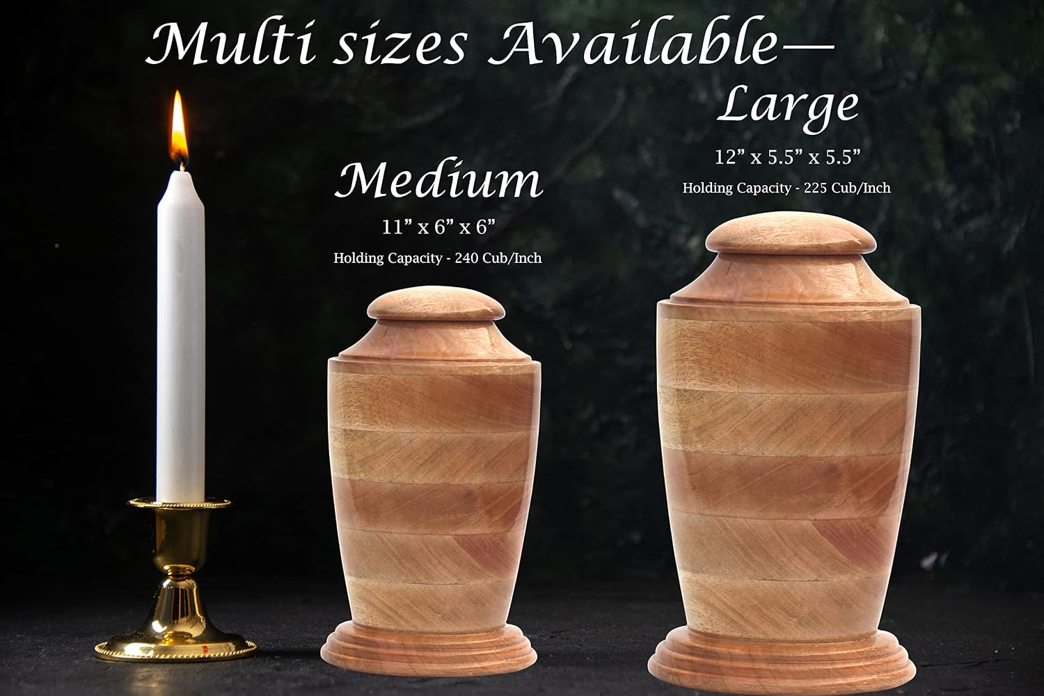 Personalized Wooden Cremation urn | urns for Ashes | Cremation Box | Wooden urn | Wooden urn for Human Ashes 225 lbs (12" x 5.5" x 5.5")
