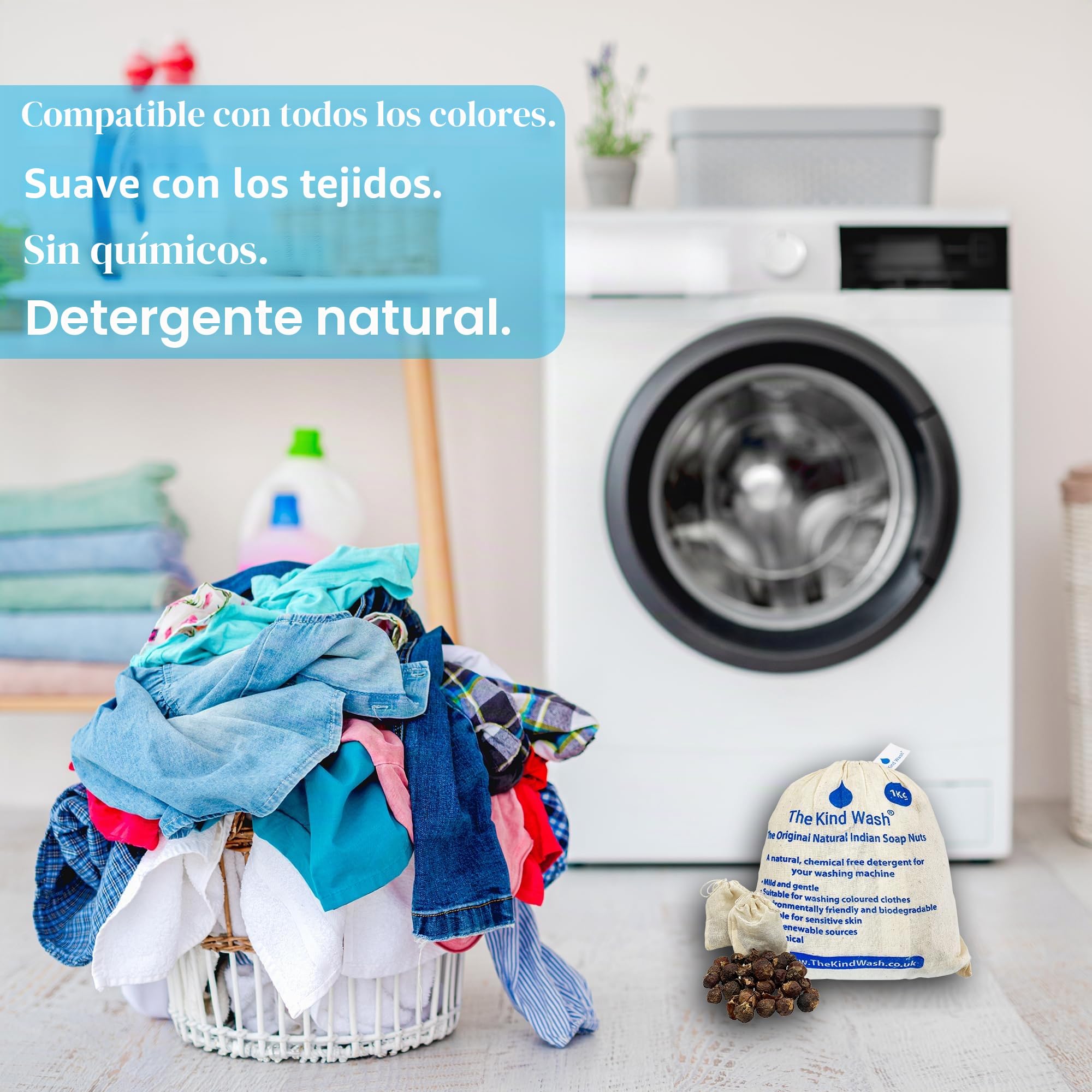 Jabón de Nueces de Lavandería 200g - Detergente Natural y Orgánico para Ropa - Alternativa al Jabón en Polvo y Hojas - Limpiador Ecológico