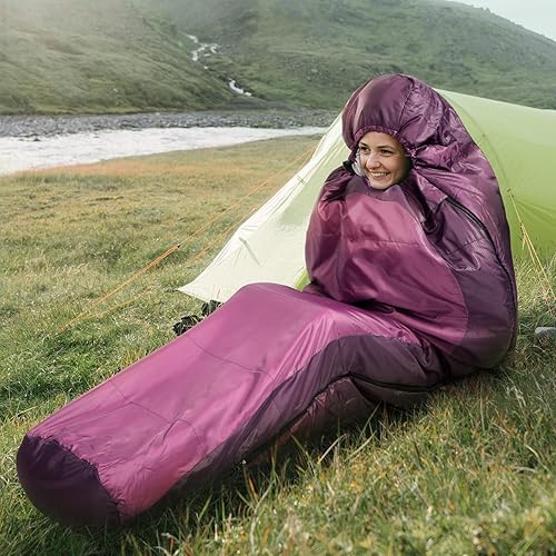 Miniatura 66 de REDCAMP Saco de dormir ultraligero para mochileros, senderismo, comodidad para adultos en clima cálido, con saco de compresión 2-Sobre