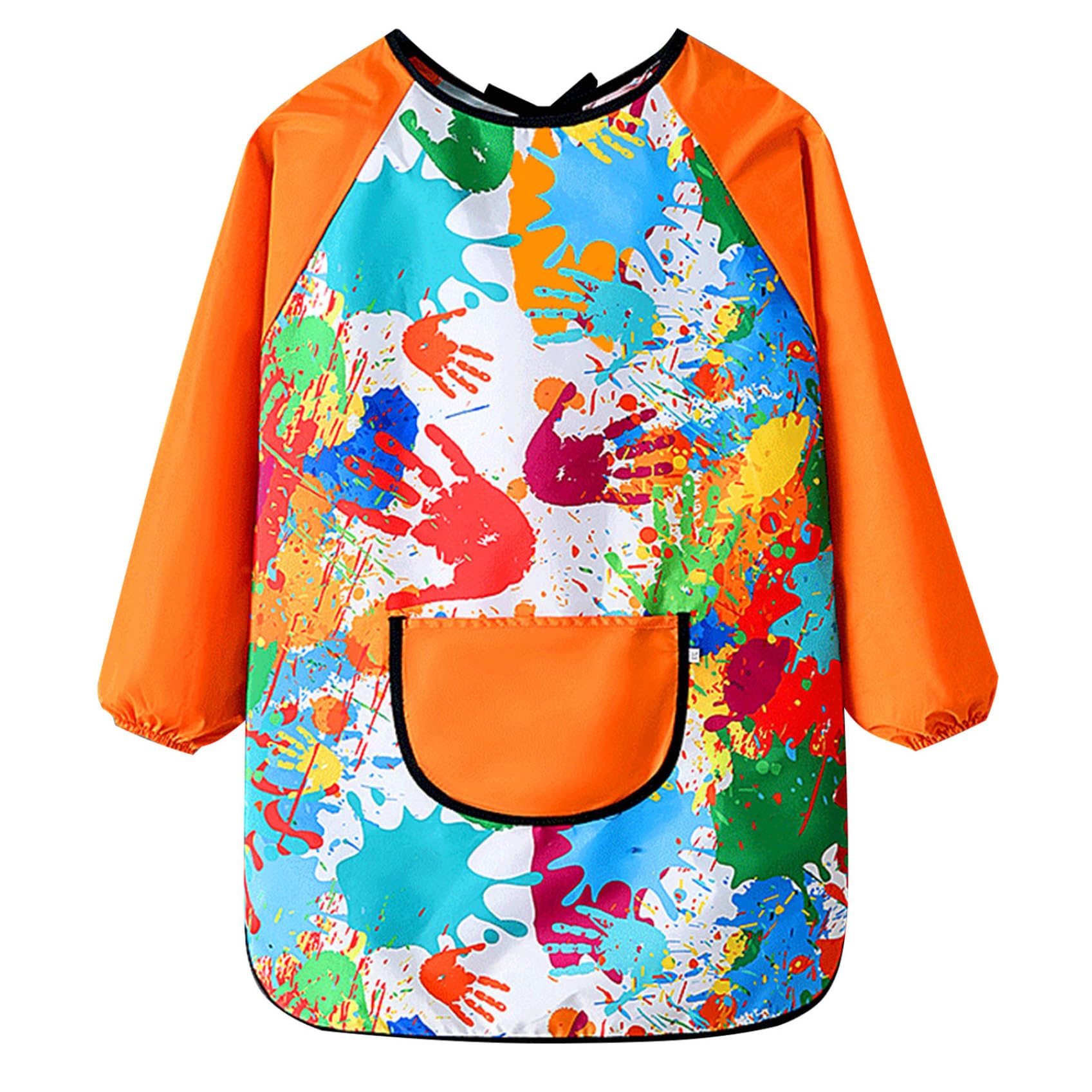 Miutii Tablier De Peinture Imperméable Pour Enfants 1-14 Ans – 100% Polyester, Poche, Fermeture Dos, Lavable, Pour Arts Et Cuisine