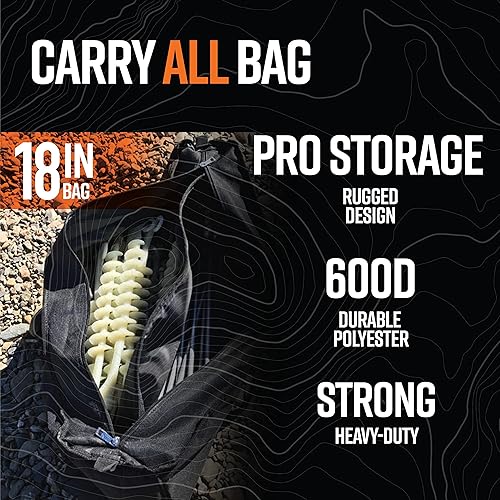 Miniatura 2 de GROUNDGRABBA Carry All Bag LL  Bolsa de 18 pulgadas diseñada para estacas y accesorios de tienda de campaña