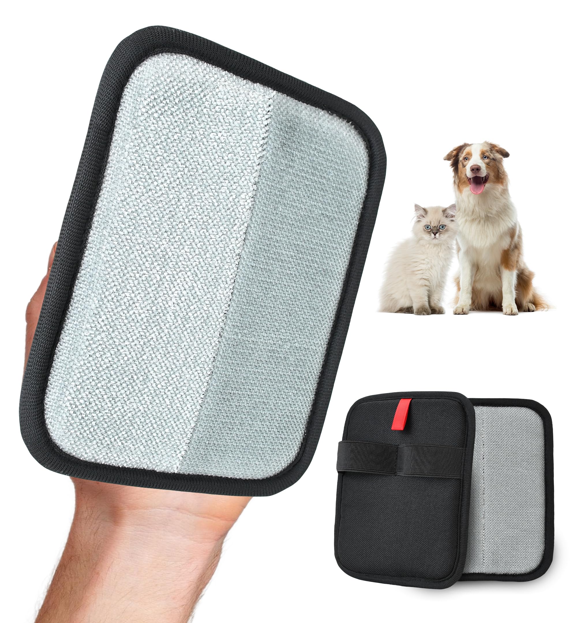 pet hair removal glove for cats & dogs, electrostatic fur & lint remover for clothes, couches, carpets & car seats, reusable fur removal tool, upgraded non?slip pet hair remover, 1-pack