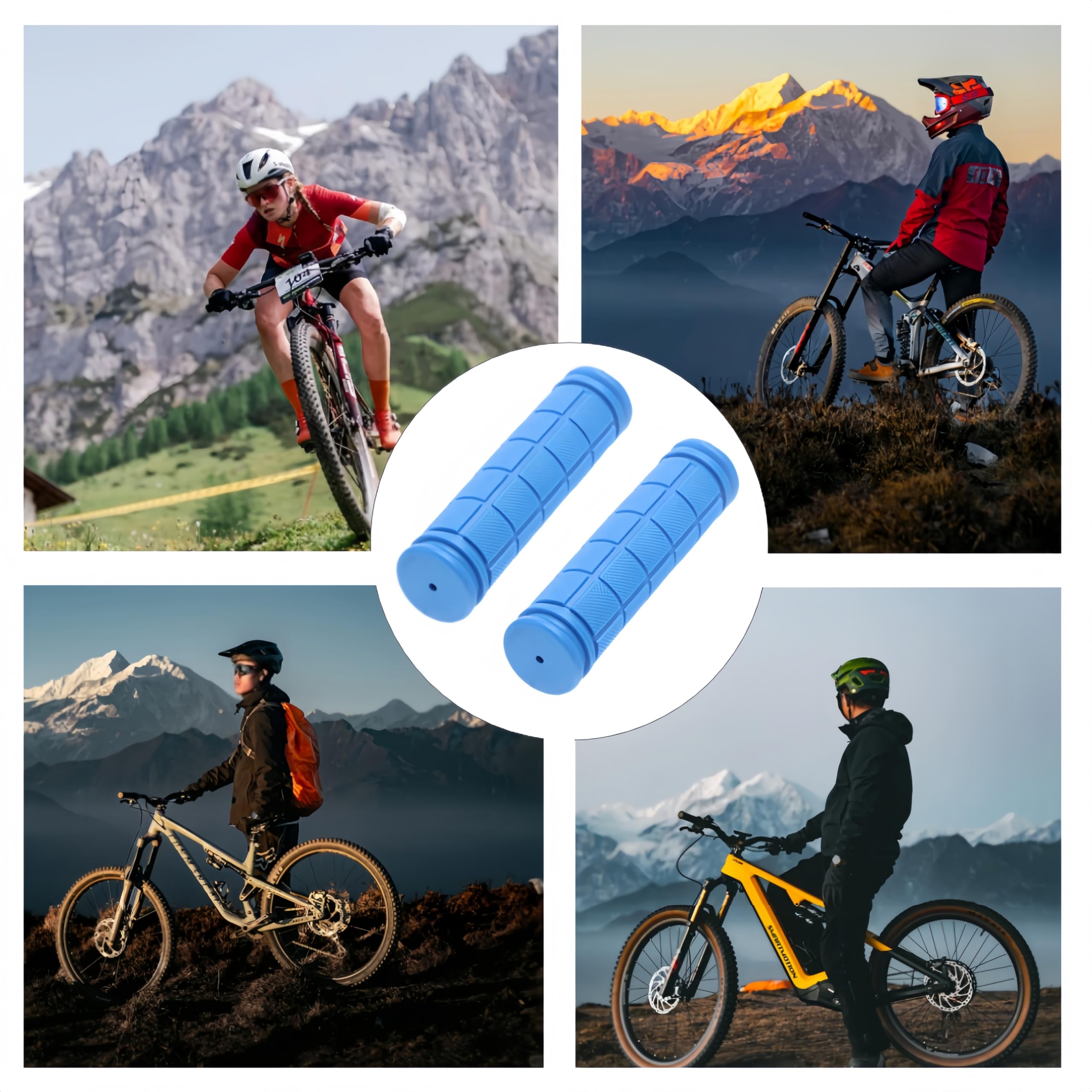 PLATT poignées de vélo ergonomiques en Caoutchouc Souple antidérapant 22mm, poignée de Guidon pour vélos et Scooters pour Enfants 115MM PLATT poignées de vélo ergonomiques en Caoutchouc Souple antidérapant 22mm, poignée de Guidon pour vélos et Scooters pour Enfants 115MM