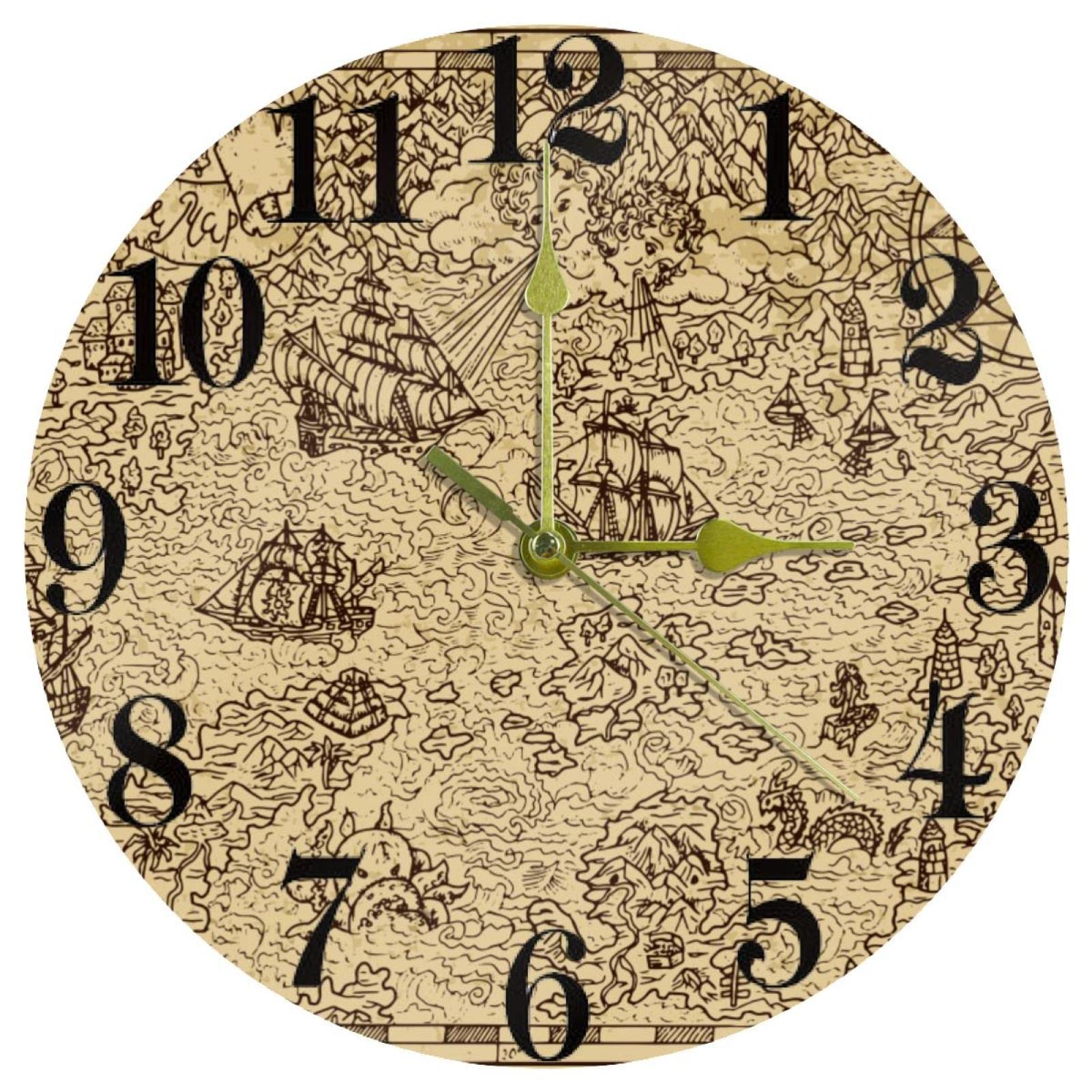 Horloge murale ronde sans tic-tac pour retrouver le sommeil et la concentration