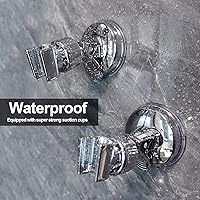 Vista 3 de BlingKingdom 2 soportes ajustables para cabezal de ducha, soportes de montaje de ducha sin taladro, clips extraíbles para cabezal de ducha de mano