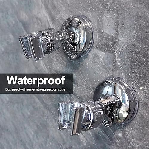 Miniatura 3 de BlingKingdom 2 soportes ajustables para cabezal de ducha, soportes de montaje de ducha sin taladro, clips extraíbles para cabezal de ducha de mano