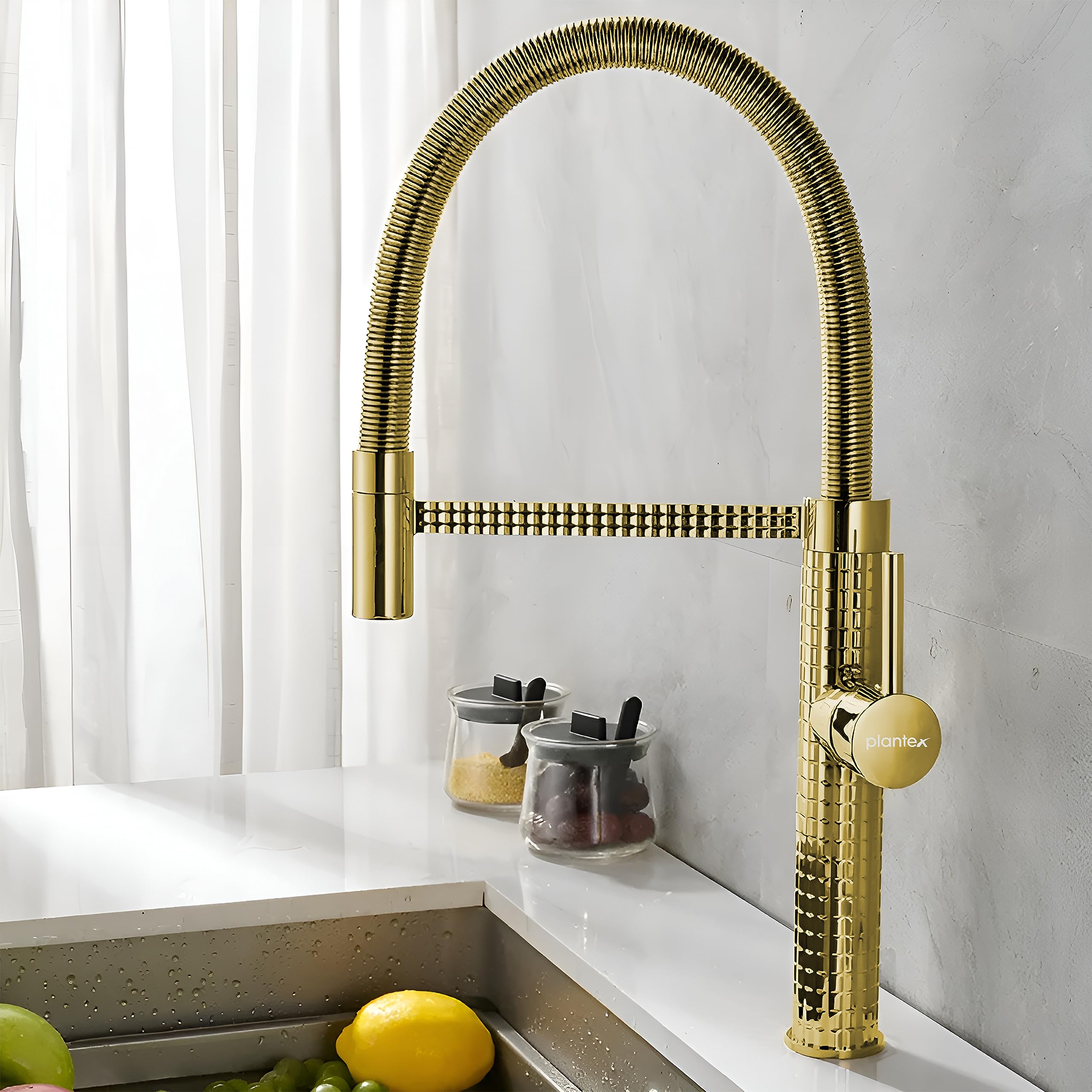Plantex Solid Brass Sink Tap for Kitchen | Mixer Tap Hot & Cold Water Tap | Single Lever Sink with 360° Swivel Spout Mixer Tap-(8982-Gold) (B0CF2KKWNM) Amazon Price History, Amazon Price Tracker