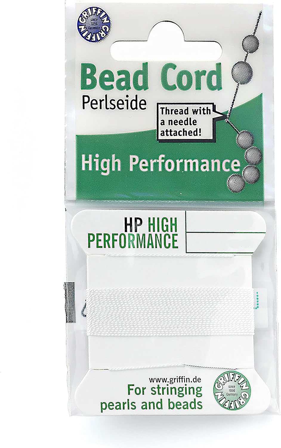 Griffin High Performance Bead Cord Perlseide White Color