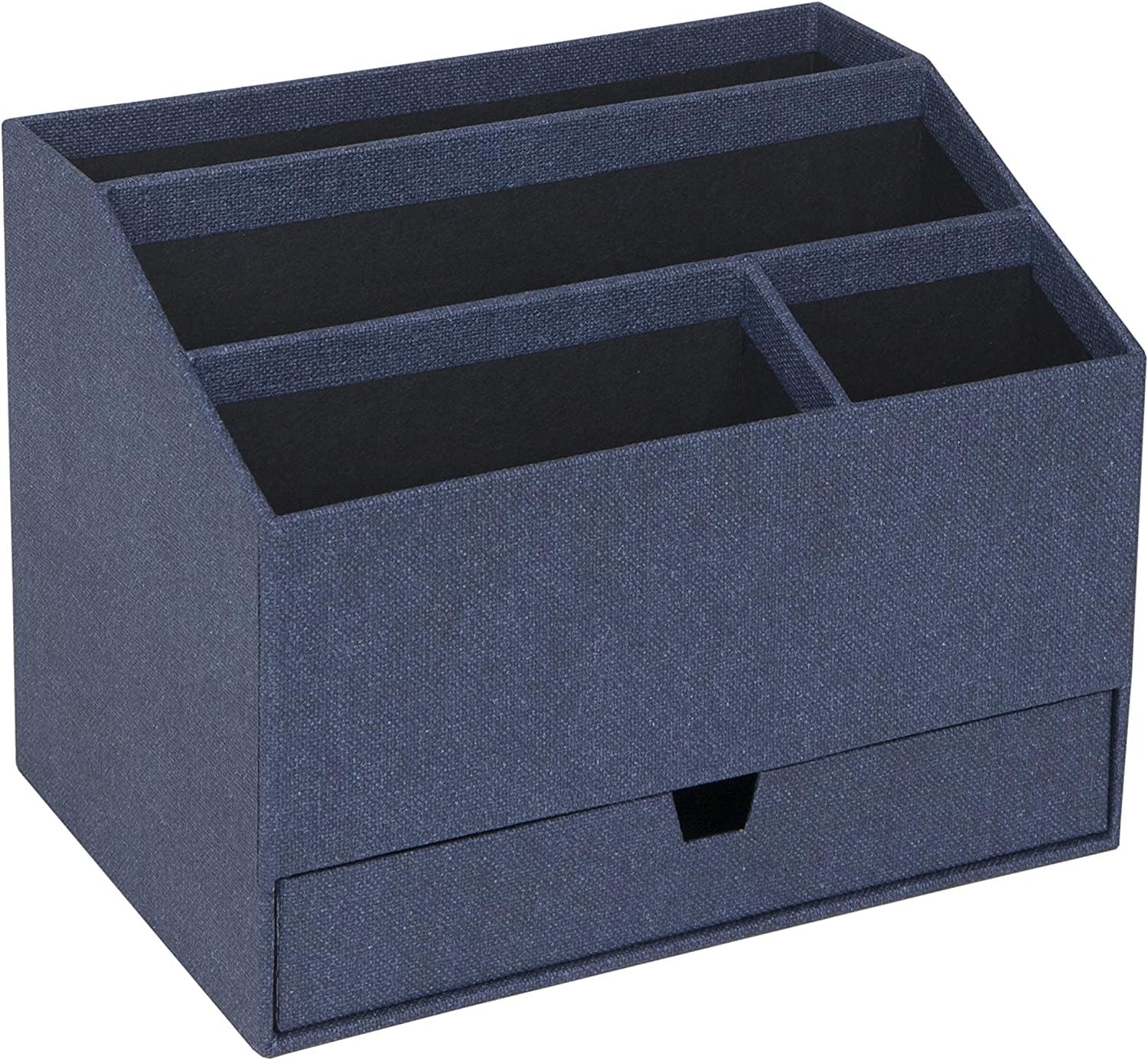 Bigso Box Of Sweden Greta Organizer Da Scrivania In Carta Laminata Con Cassetto Colore Blu