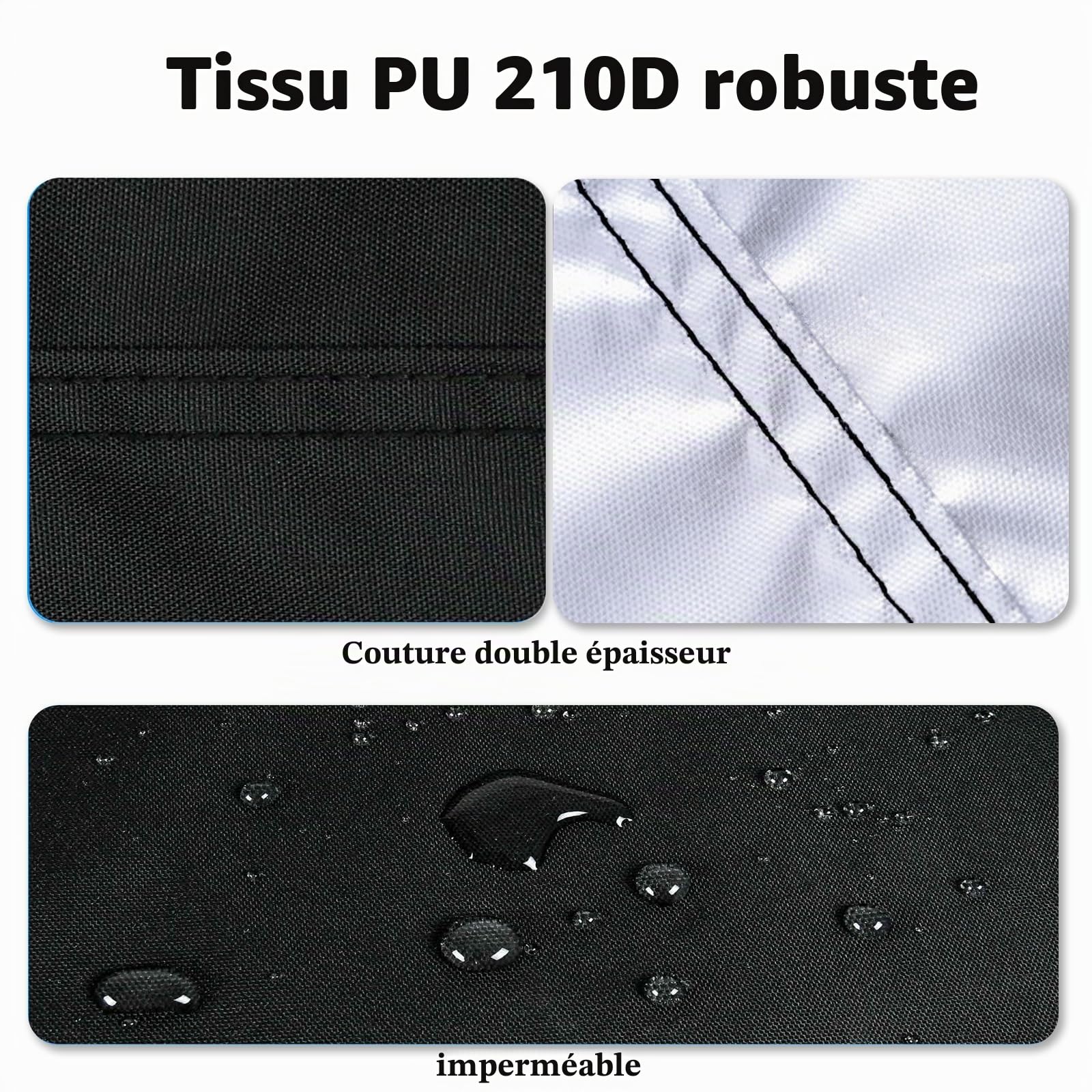 Bâche de piscine rectangulaire - 2 x 3 m - 300 x 200 cm - Facile à installer - Anti-poussière - Pour piscine à cadre rectangulaire