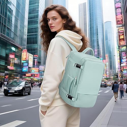 Miniatura 2 de Hanples Mochila de viaje, mochila para laptop, mochila de mano para escuela y senderismo, Verde (Mint Green), Mochilas de viaje