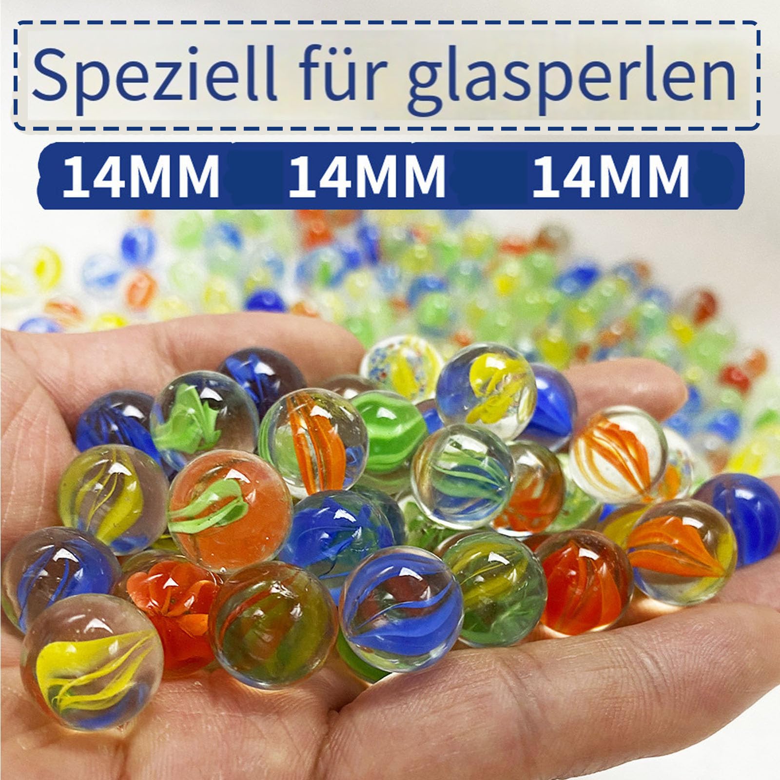 Biglie di vetro colorate 14 mm 100 pezzi per giochi decorazione casa piante