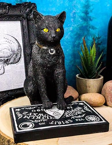 Miniatura 2 de Ebros Witching Hour Halloween Gato negro con patas en tabla de Ouija y planchette Figurita de 75in de alto místico Brujas Wicca Ocultos gatos