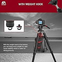 Vista 6 de EVUMO B75M - Adaptador de cuenco de 2.953 in con mango retráctil, tornillo de montaje de 3/8 pulgadas, base de nivelación de media bola de aleación