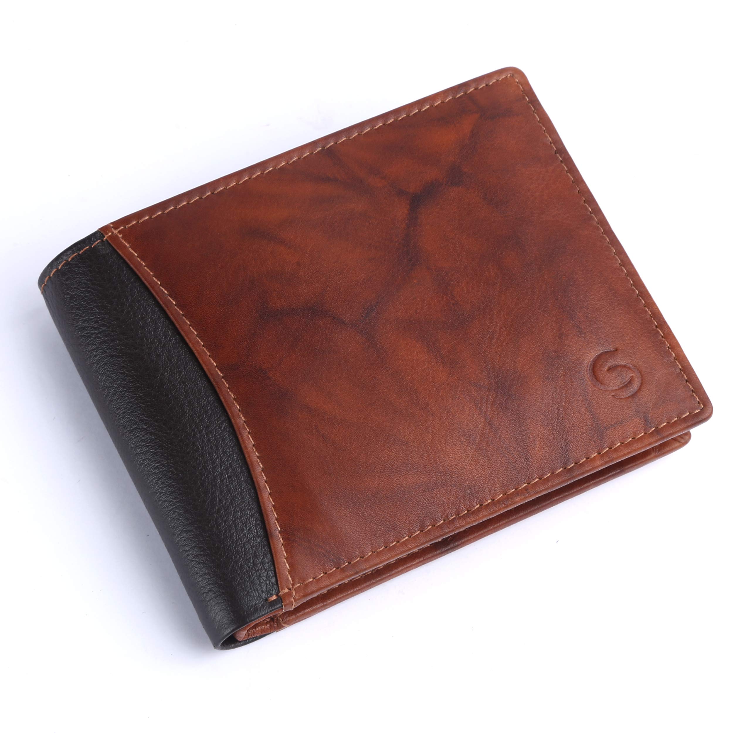 GETOREETeak Tan RFID Blocking Leather Wallet for Men | Wallets Men Leather | Mens Wallet | Wallets for Men, TAN, Two Fold Wallet