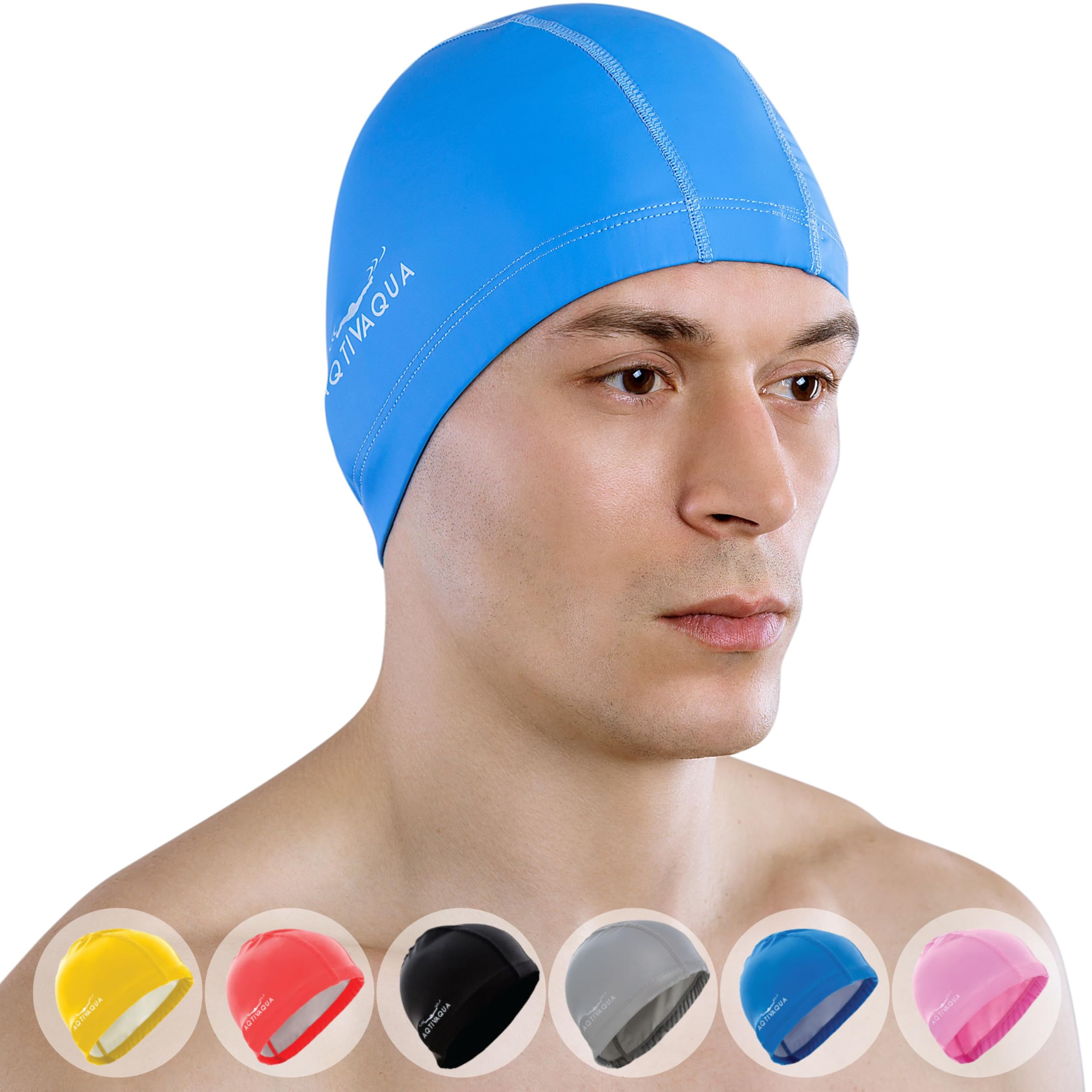 帽子 imozonsavingclothing Spandex Swim Cap with Protective Layer // Comfortable Swimming