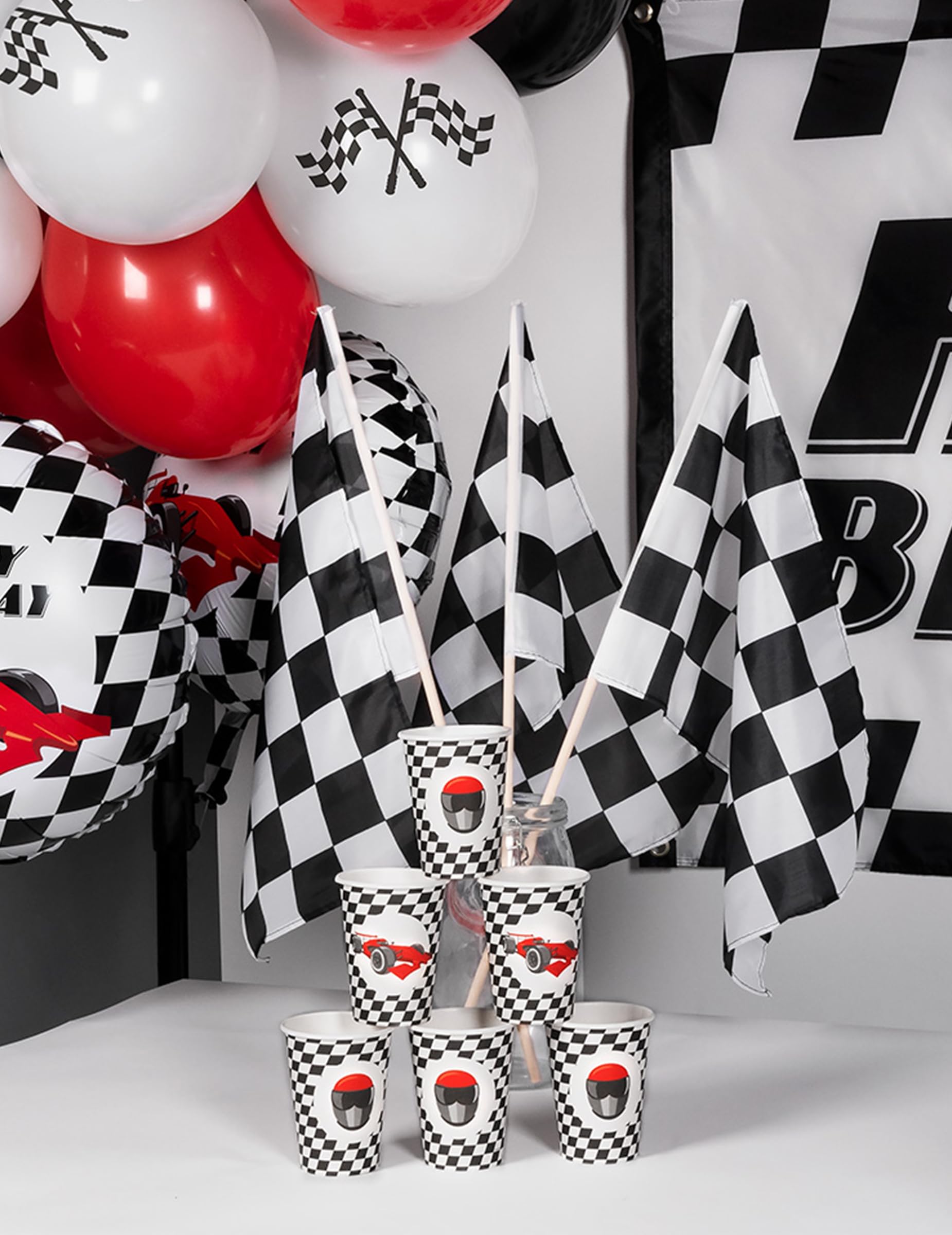 Boland BOL44756 Flag, Checkered, Black, Taglia unica