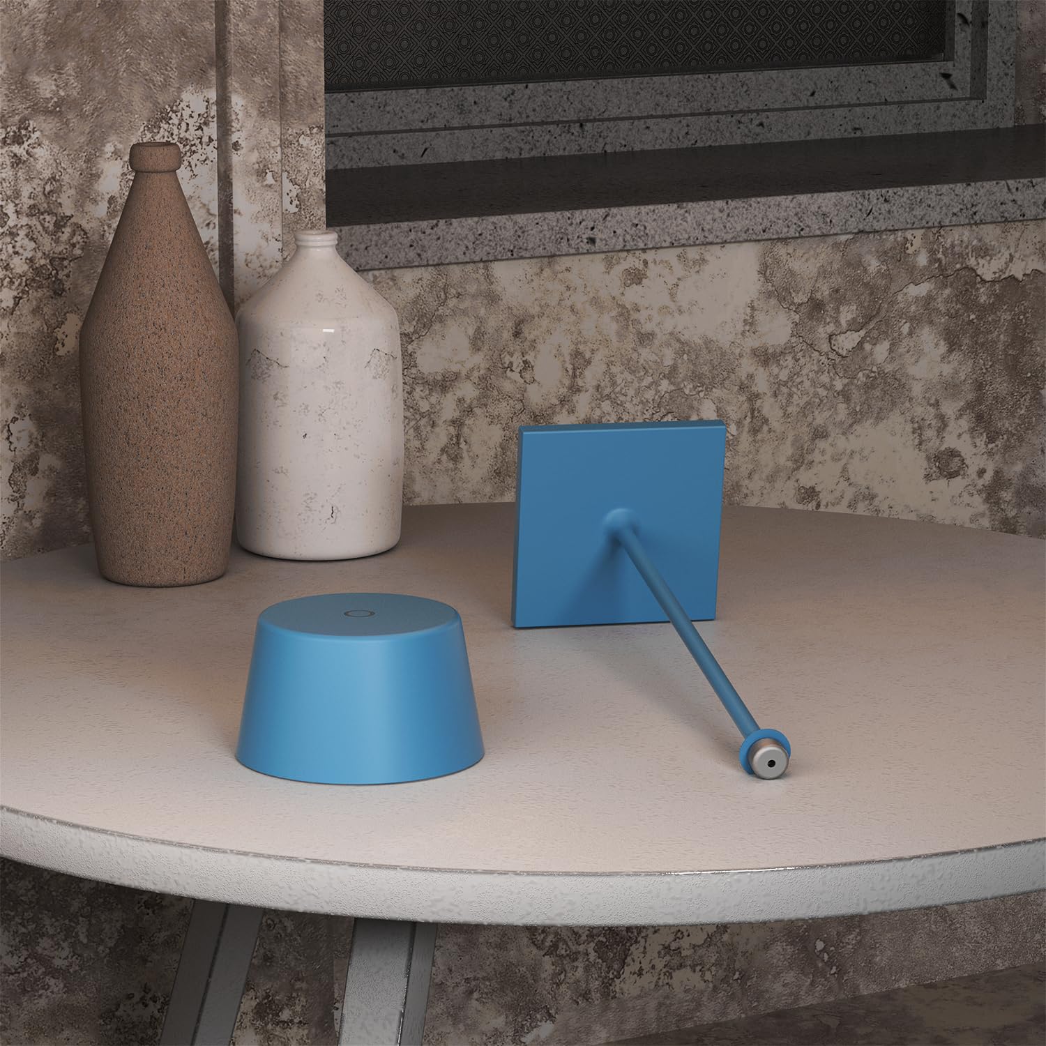 Palmina 842,lampara de mesa 4400mah,Protección IP54 lampara mesa led recargable,lamparas sin cables Para Uso Interior/Exterior Apta Para Cena,Lectura,Dormitorio,Jardín Y Mucho Más/Azul