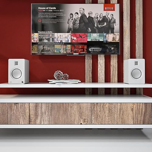 Vista 28 de Kanto TUK Altavoz alimentado con salida de auriculares USB DAC integrado RCA dedicado con preamplificador de teléfono Bluetooth Tweeter AMT