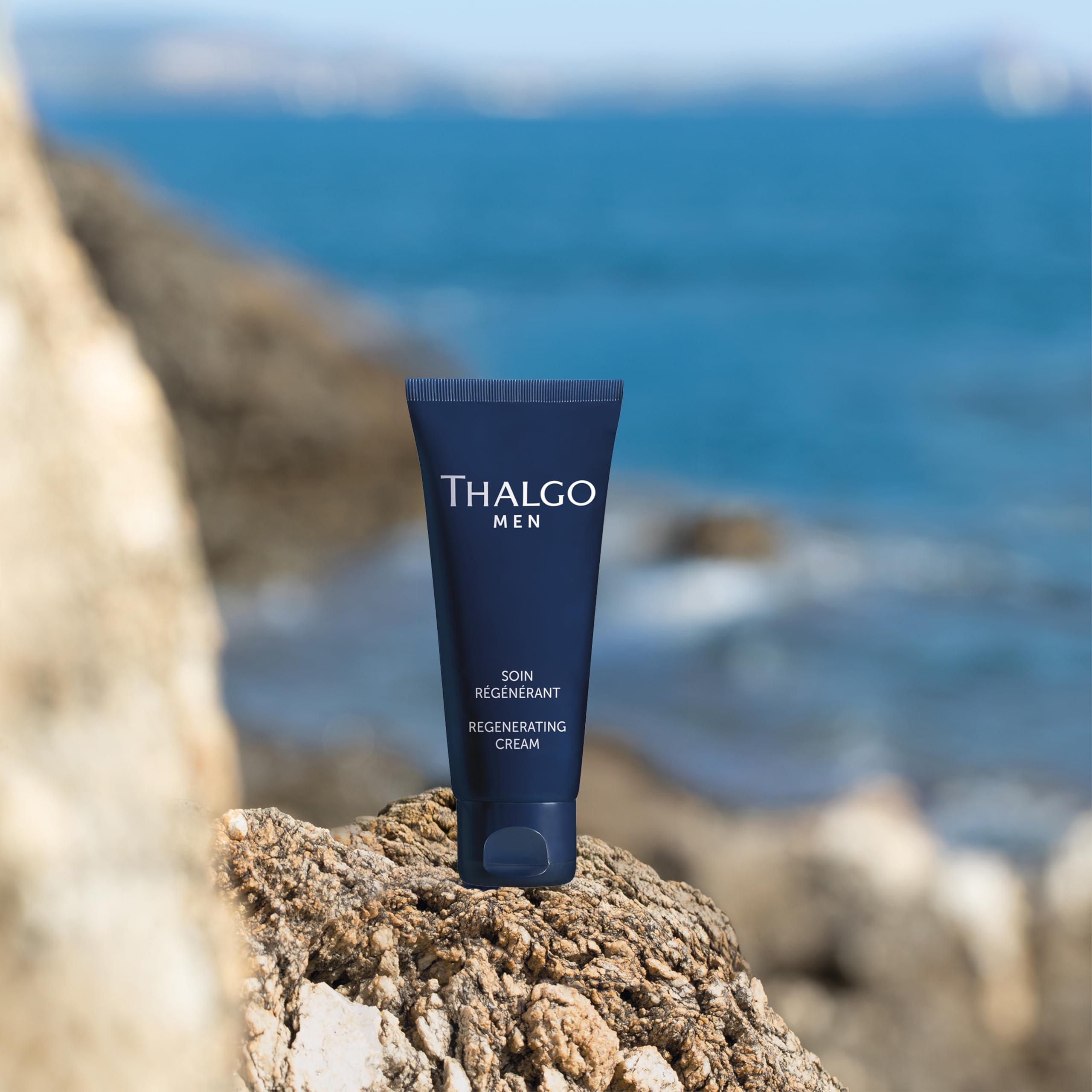THALGO Men Anti-Falten Pflege - Straffende Gesichtscreme mit Meereswirkstoffen, intensive Glättung und Hydration für Männer, 50 ml