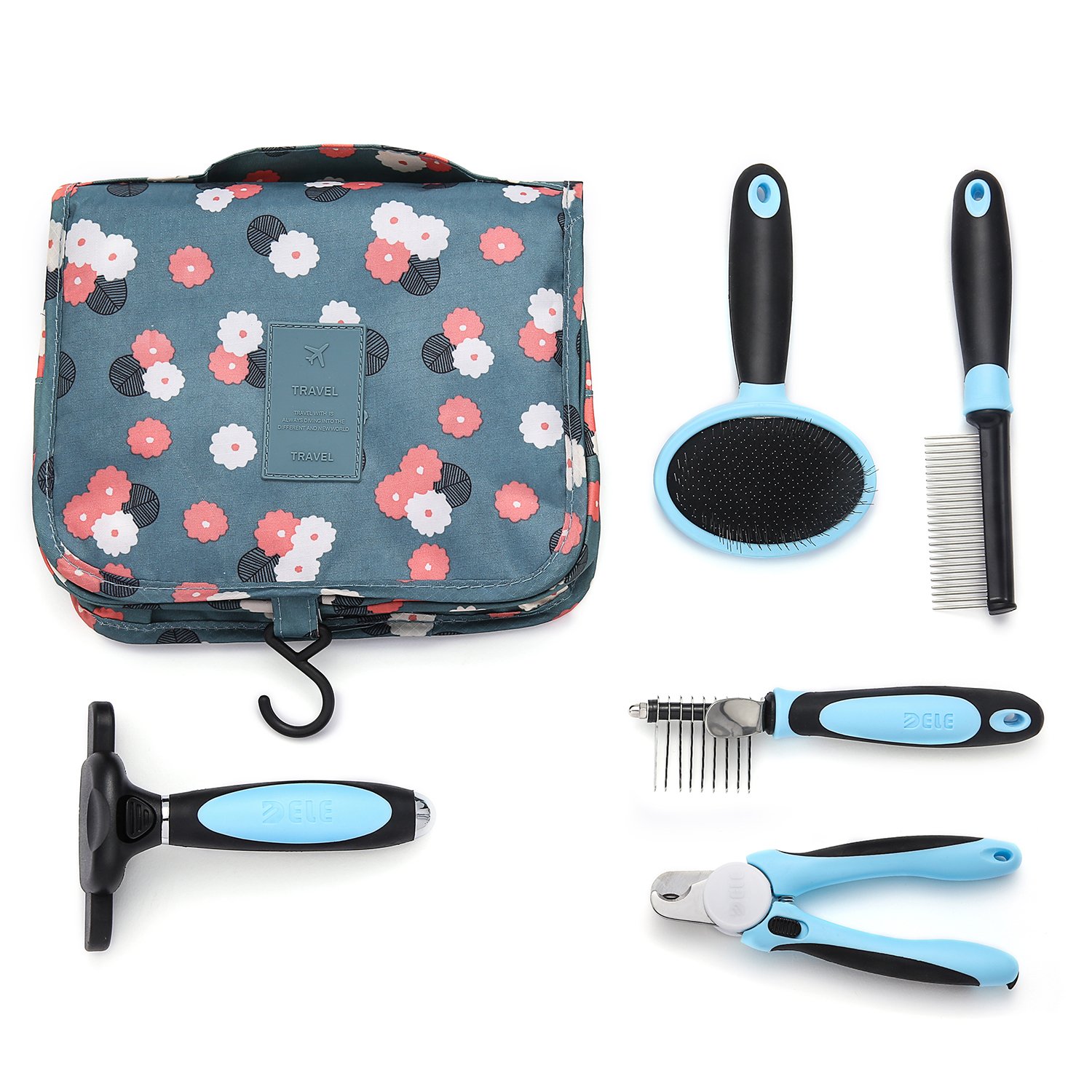 Pet Grooming Kit Dog Cat Nail Clipper, Deshedding Brush, Dematting