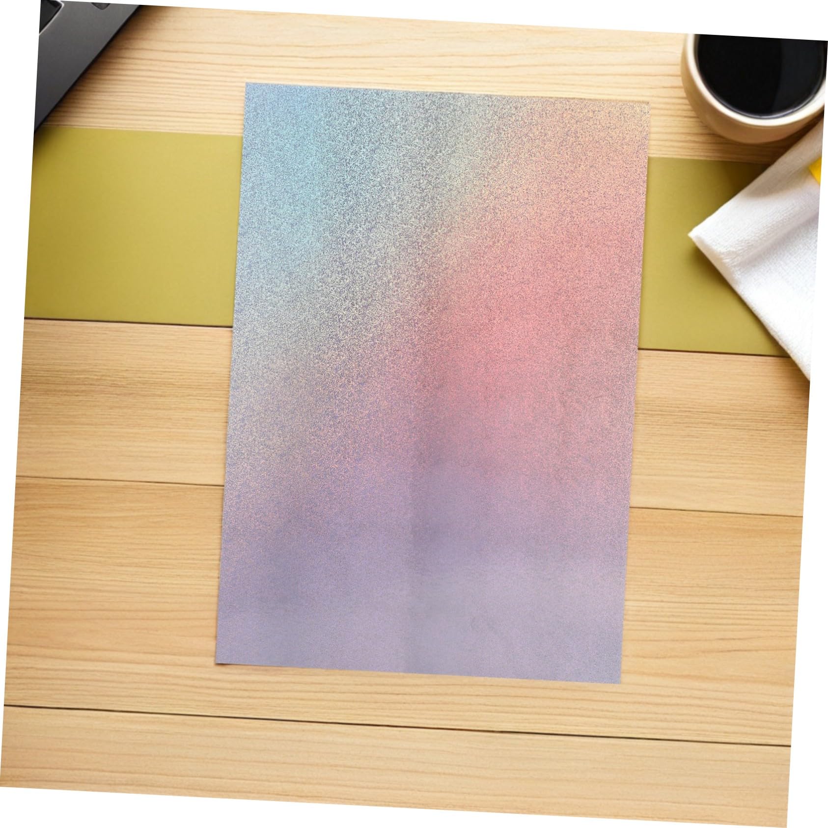 NUOBESTY 50pezzi Cartoncino Olografico Lucido Carta Glitterata Iridescente Cartoncino Specchio Spessore per Scrapbooking Fotografico Bricolage Inserti Imballaggio Spedizione Carta Origami