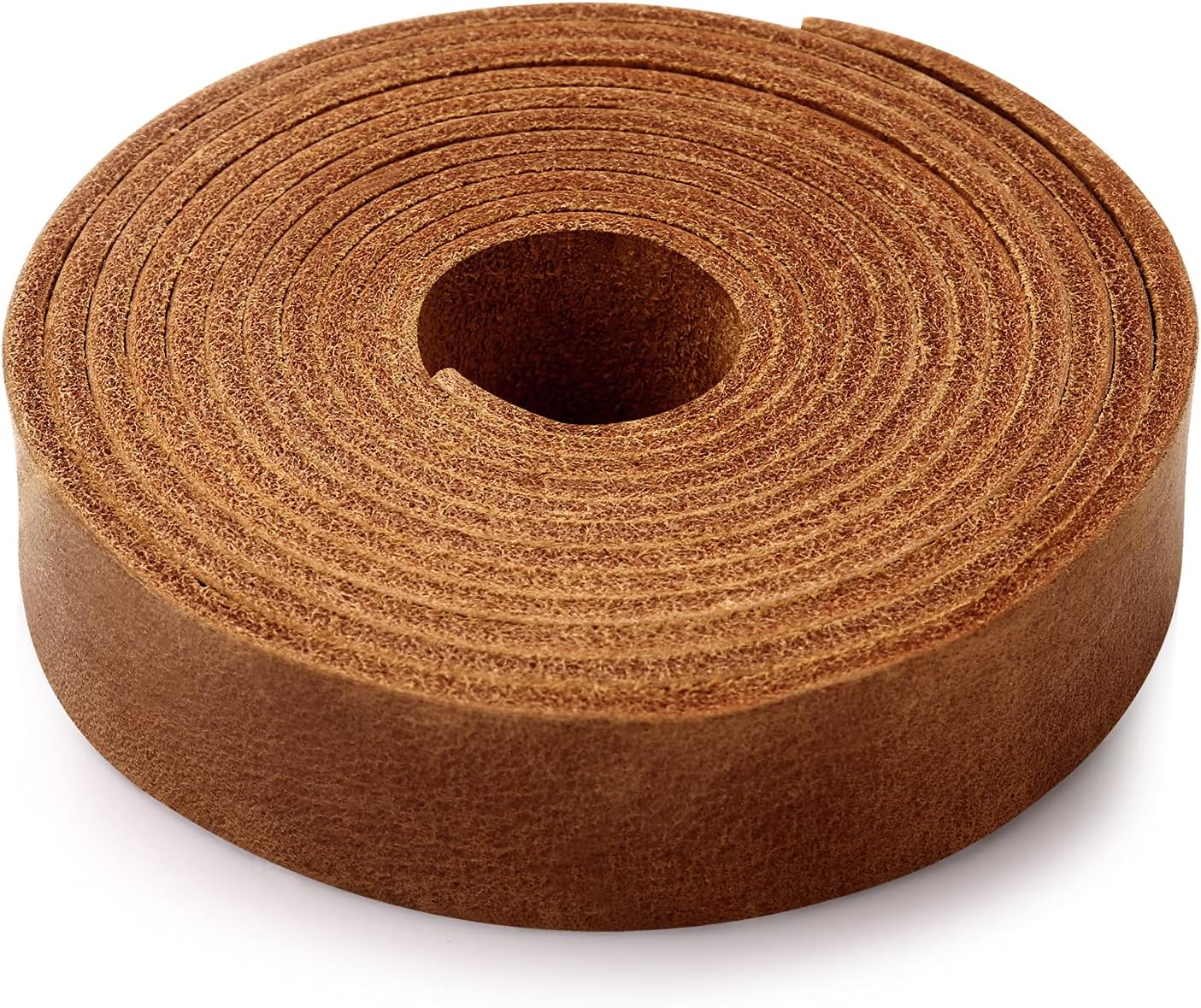 2PCS 5MM Leather Strap Full Grain Leather Strips Straps Genuine Cowhide Leather Wrap for DIY Arts & Craft Apparel Jewelry Making BBQ Utensils Tan (72" Long_5.0MM Wide_1/8" Thick)