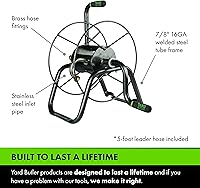 Vista 11 de Yard Butler Soportes de carrete de manguera – Soporte de manguera de jardín compacto y versátil con opciones giratorias y de montaje – Ideal