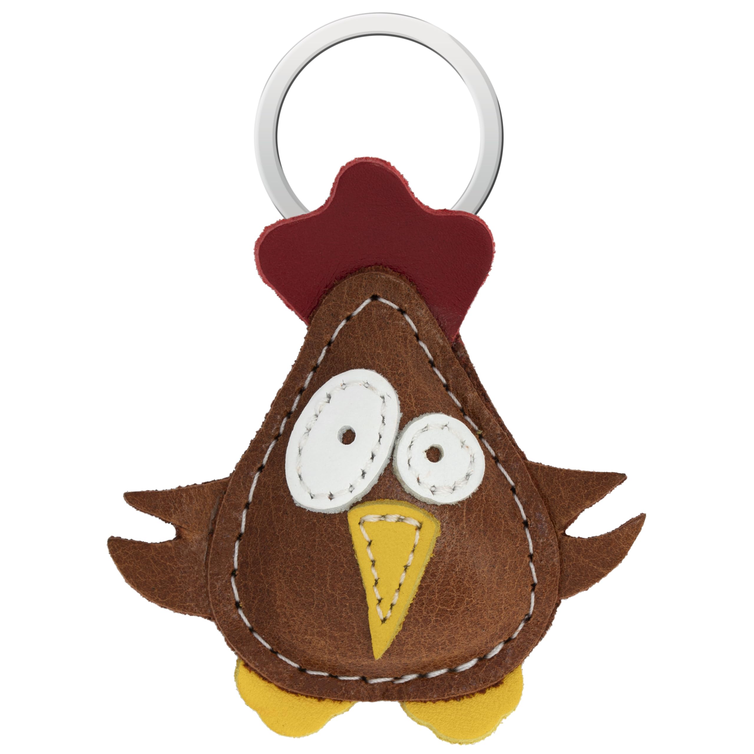 Simaru Portachiavi in vera pelle di alta qualità, realizzato in UE, perfetto per Natale, compleanno, anniversario, trova il tuo animale preferito