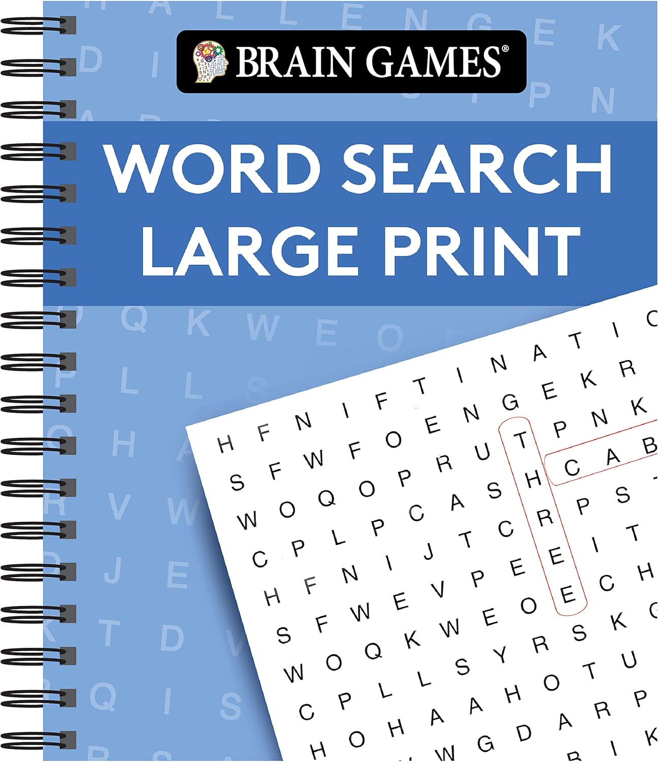 Brain Games - Word Search Large Print (Blue) (Brain Games Large Print)
