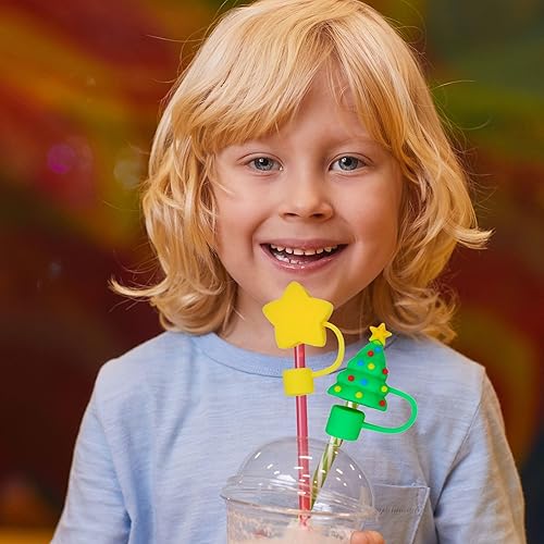 Miniatura 7 de Tapa de popote de 0.4 pulgadas para copa Stanley, 6 piezas de popote de silicona compatible con vaso de 30 y 40 onzas, punta de popote reutilizable