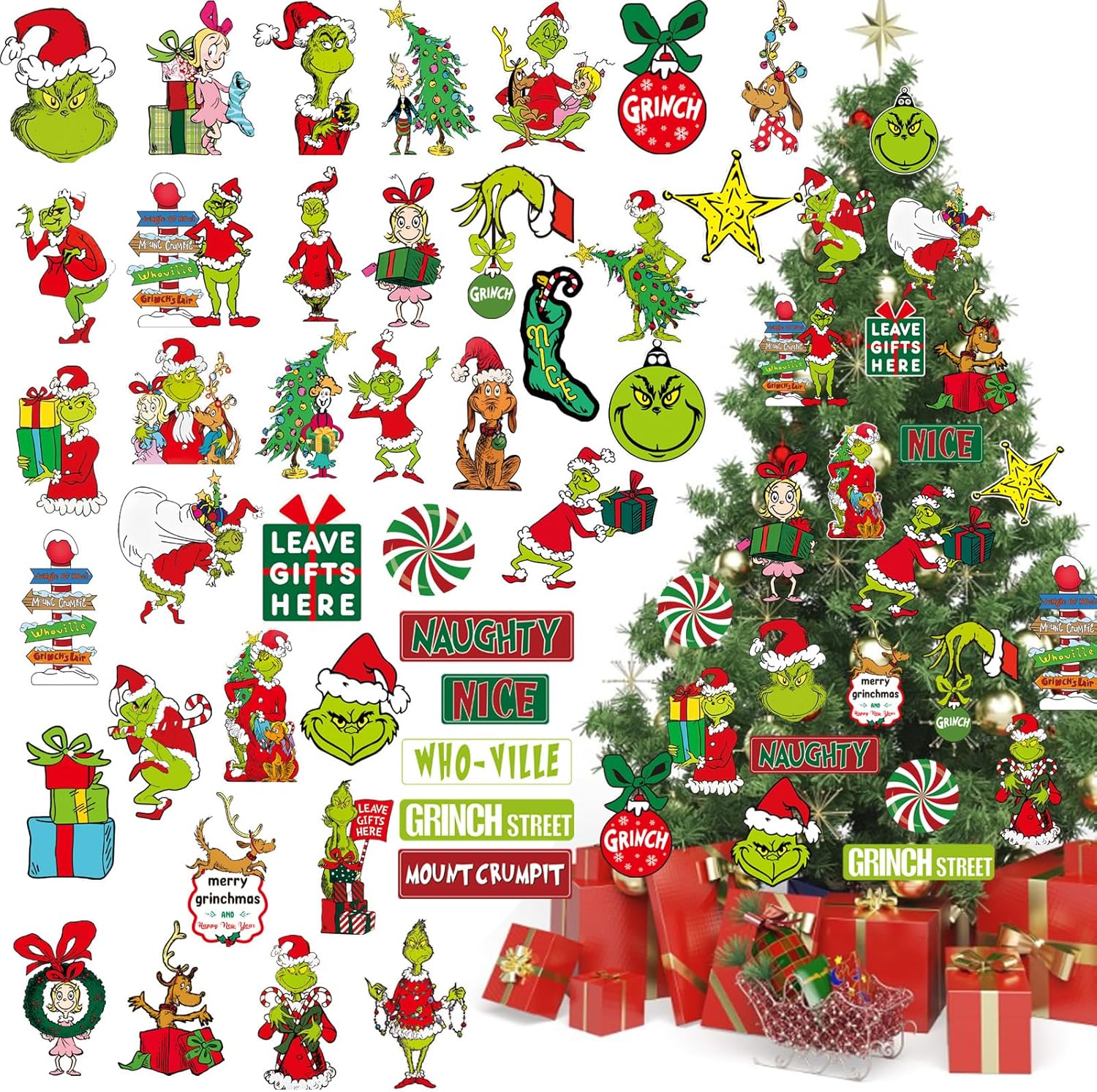 80 Pcs Christmas Tree Decorations Christmas Tree Ornaments, Christmas Tree Hanging Decorations, Christmas Ornament Decor,Christmas Tree Topper,Xmas Decorations for Tree Home Indoor 80 Pcs Christmas Tree Decorations Christmas Tree Ornaments, Christmas Tree Hanging Decorations, Christmas Ornament Decor,Christmas Tree Topper,Xmas Decorations for Tree Home Indoor