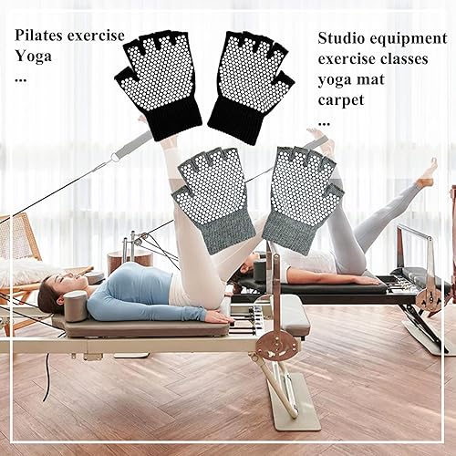 Miniatura 2 de FYOURH Guantes de yoga - Guantes de yoga con puños para mujer - Guantes de agarre para pilates