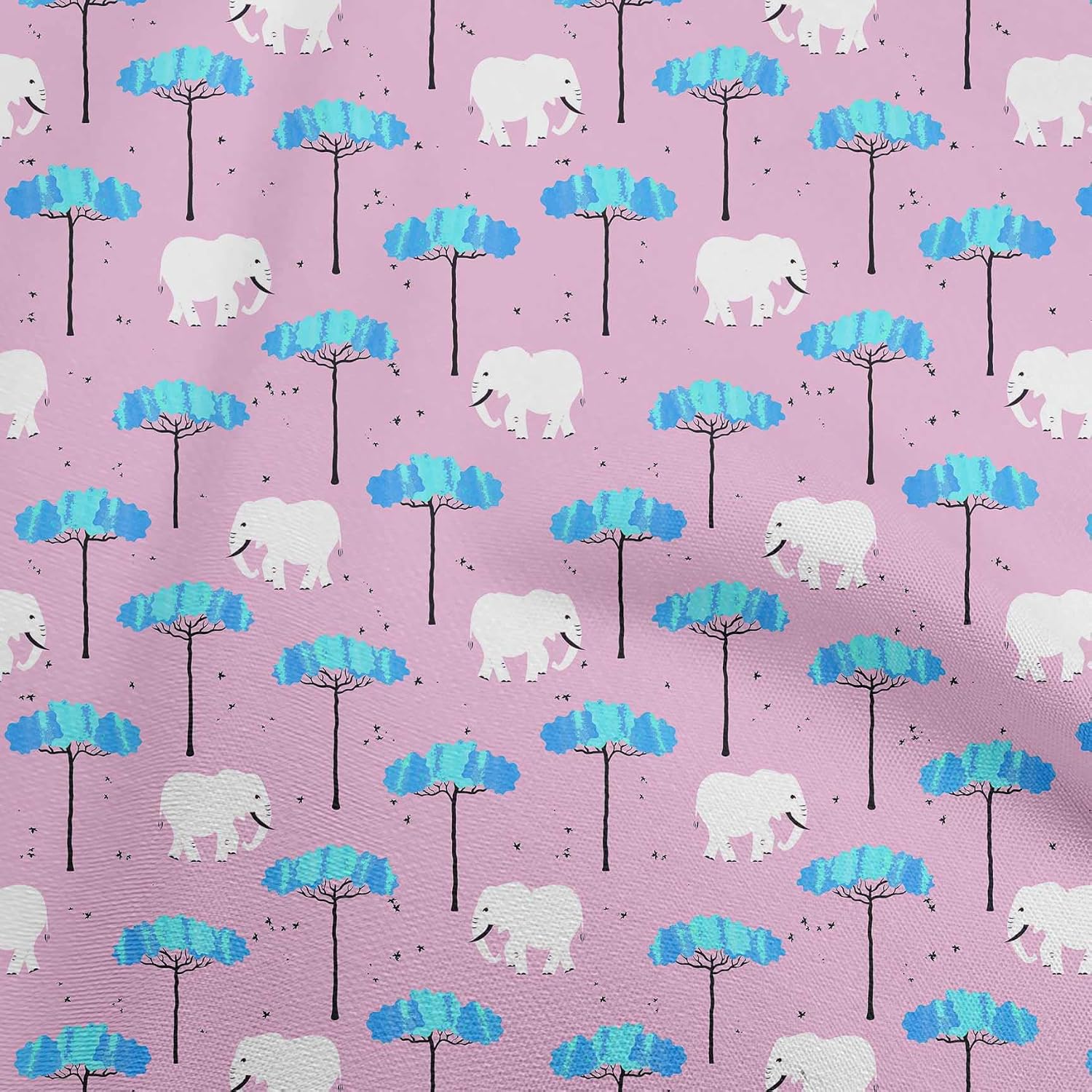 oneOone Cotton Flex Sea Green Fabric Kids Animal Craft Projects Decor Fabric Printed By The Yard 40 Inch Wide