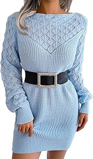 Sweater, Women's Dress, Knitted Dress, Pullover, Slim Fit, Winter Dress, Chic and Elegant, Long Sleeve, Pullover, A-line, Crew Neck, Wool Dress, Women's Winter Midi Dress, A-line Pullover, Sweater