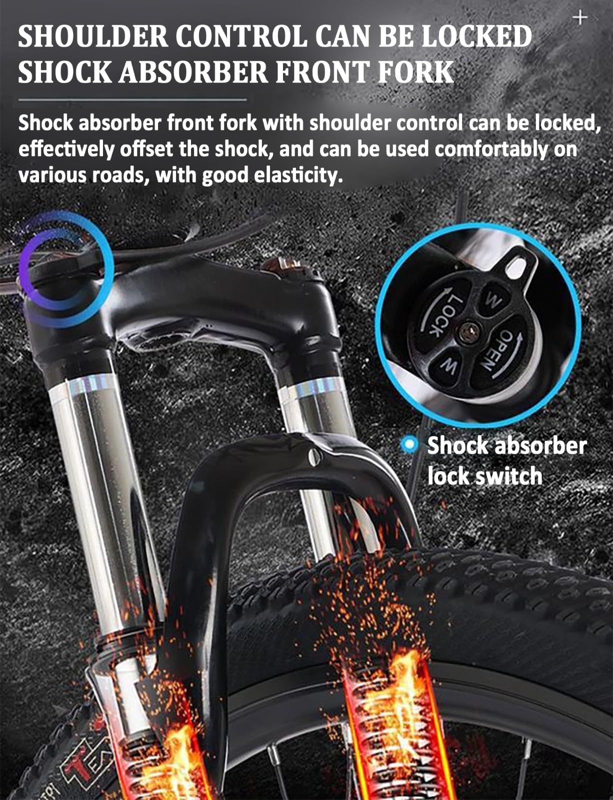 VTT Pliable pour Adulte De 24 À 26 Pouces, Double Suspension avec Roues À 3 Rayons, 21 Vitesses, pour Hommes Et Femmes, avec Garde-Boue