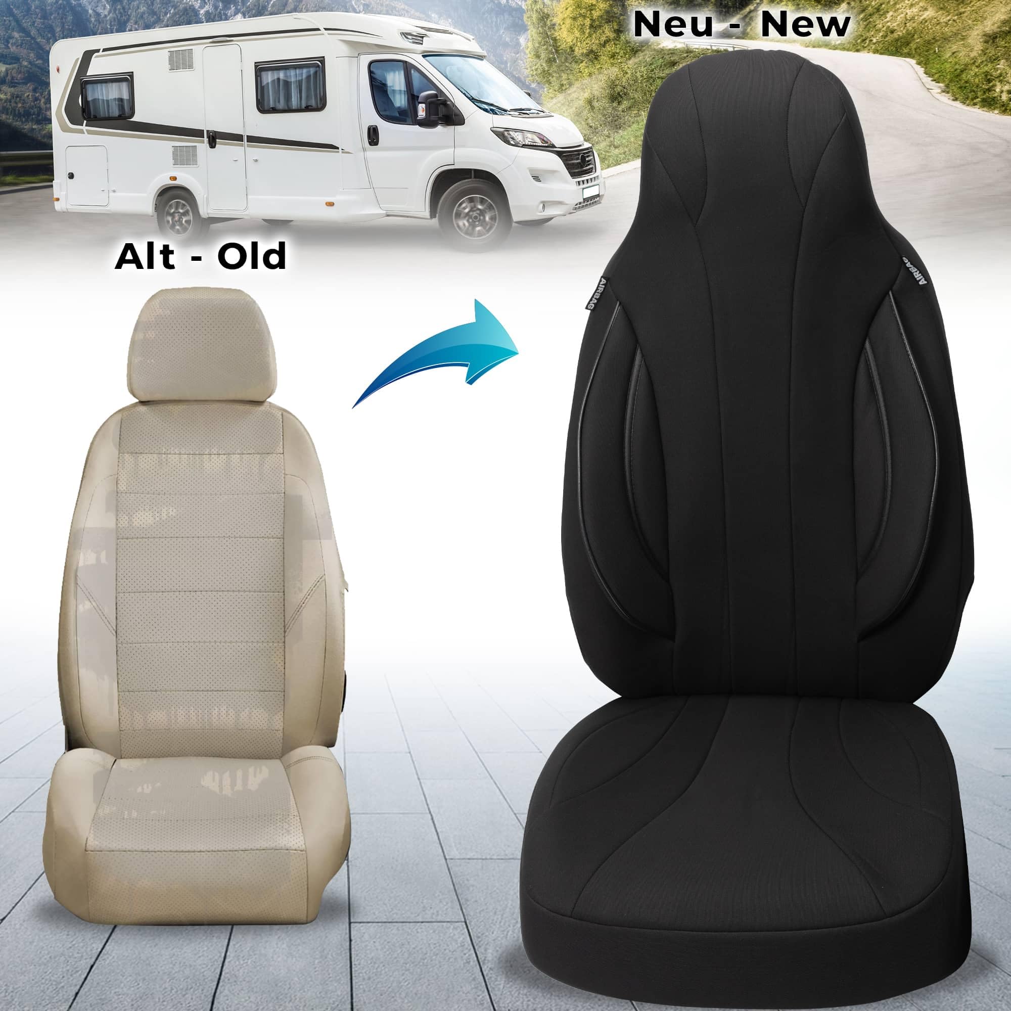BREMER SITZBEZÜGE Wohnmobil Schonbezüge für Mobilvetta Admiral (WPL403)