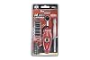 Proferred S39001 Tiny Bone 5 in 1 Ratchet Handle, 14 Drive 72 Teeth, Red and Silver